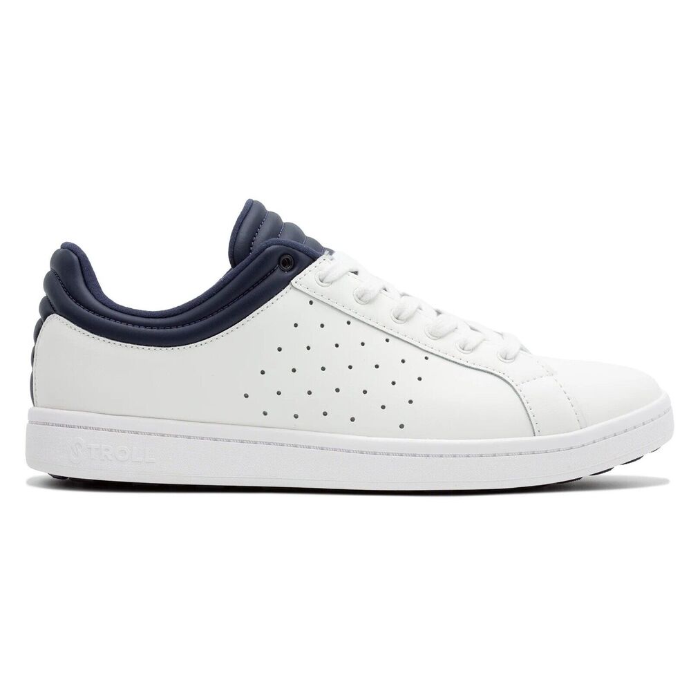 Stroll The Cruiser Men’s Spikeless Golf Shoes Size 11 M White/Navy Brand New